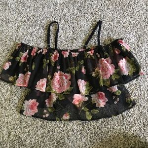 Urban Outfitters Flowey Floral cropped top